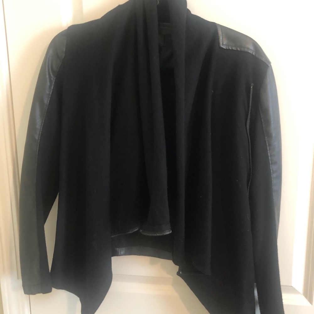 Blank NYC Drape Faux Leather Jacket
